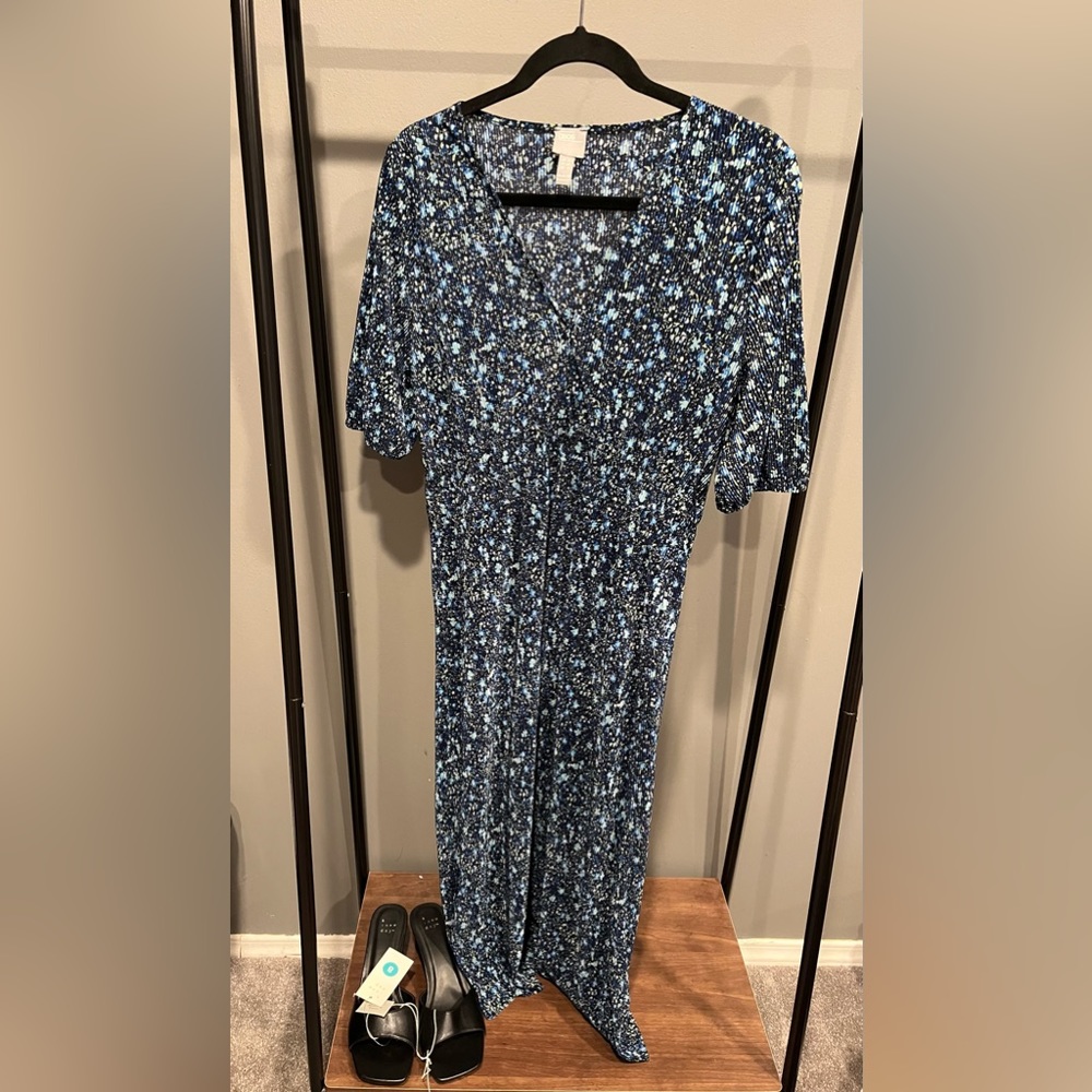 Asos Midi floral print pilcro ribbed dress